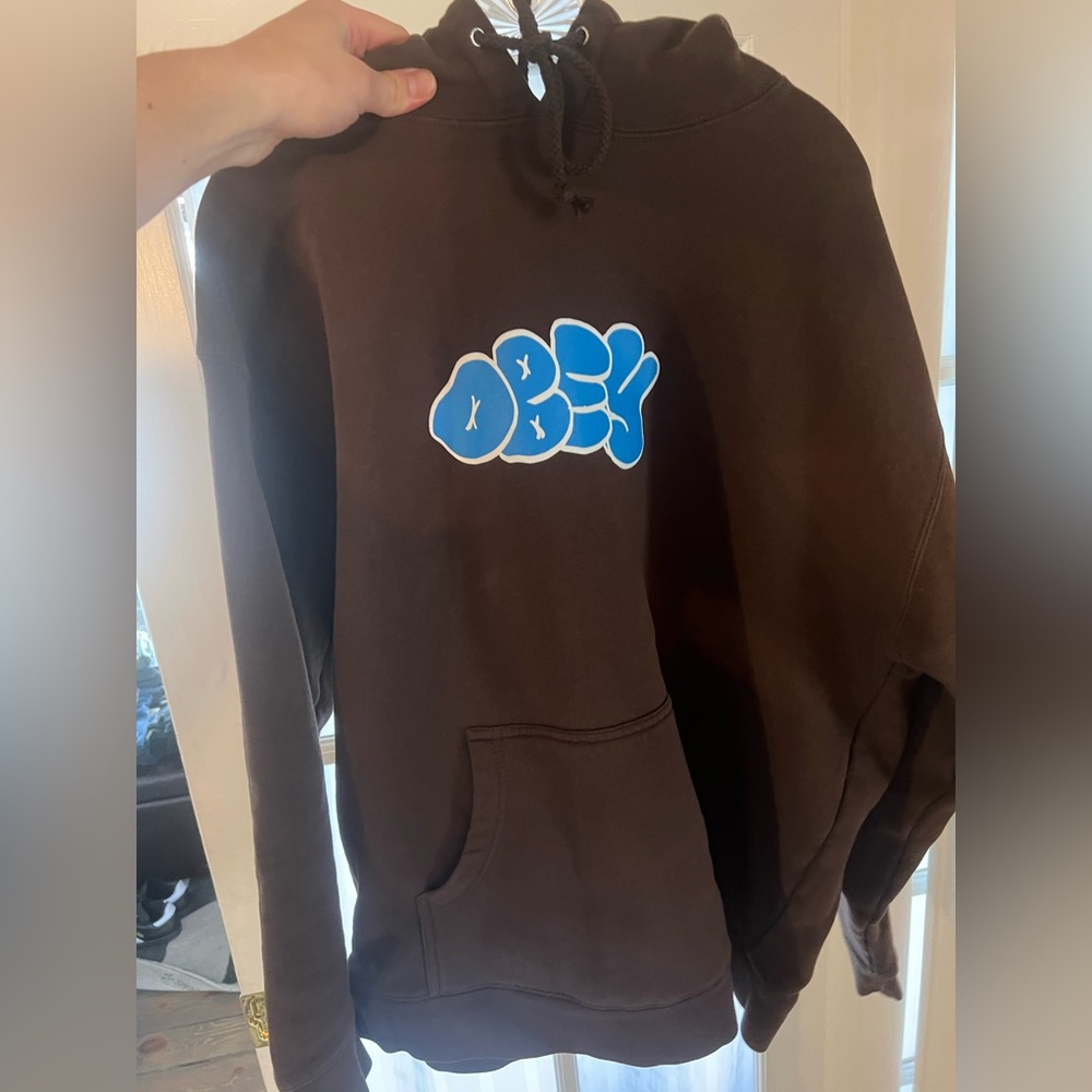 Obey spray paint hoodie